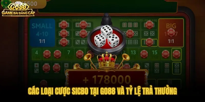 Sicbo trực tuyến Go88 và toàn bộ tỷ lệ trả thưởng từng cửa cược