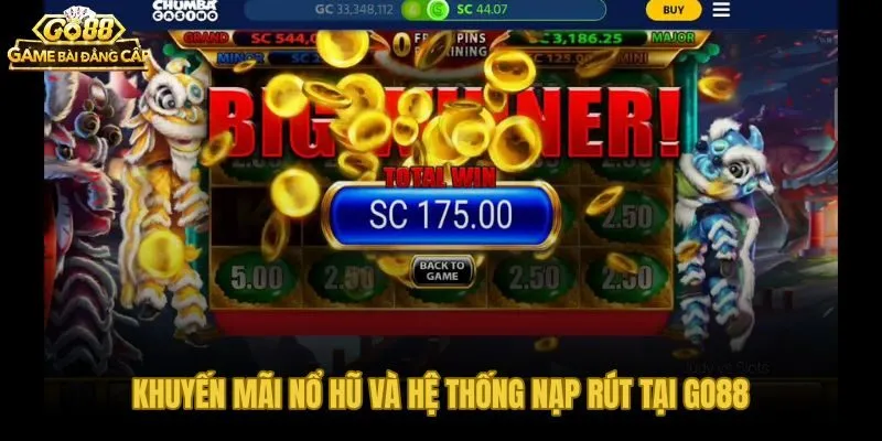 Nổ hũ Go88 với khuyến mãi vòng cược x1 và nạp rút trong 15 phút